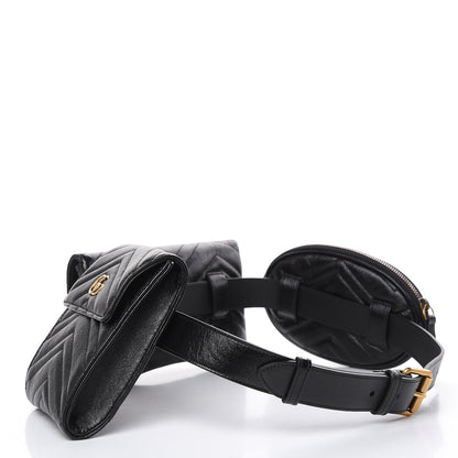 Gucci Calfskin Matelasse GG Marmont 2.0 Multi Belt Bag 85 34 Black 3 of 10