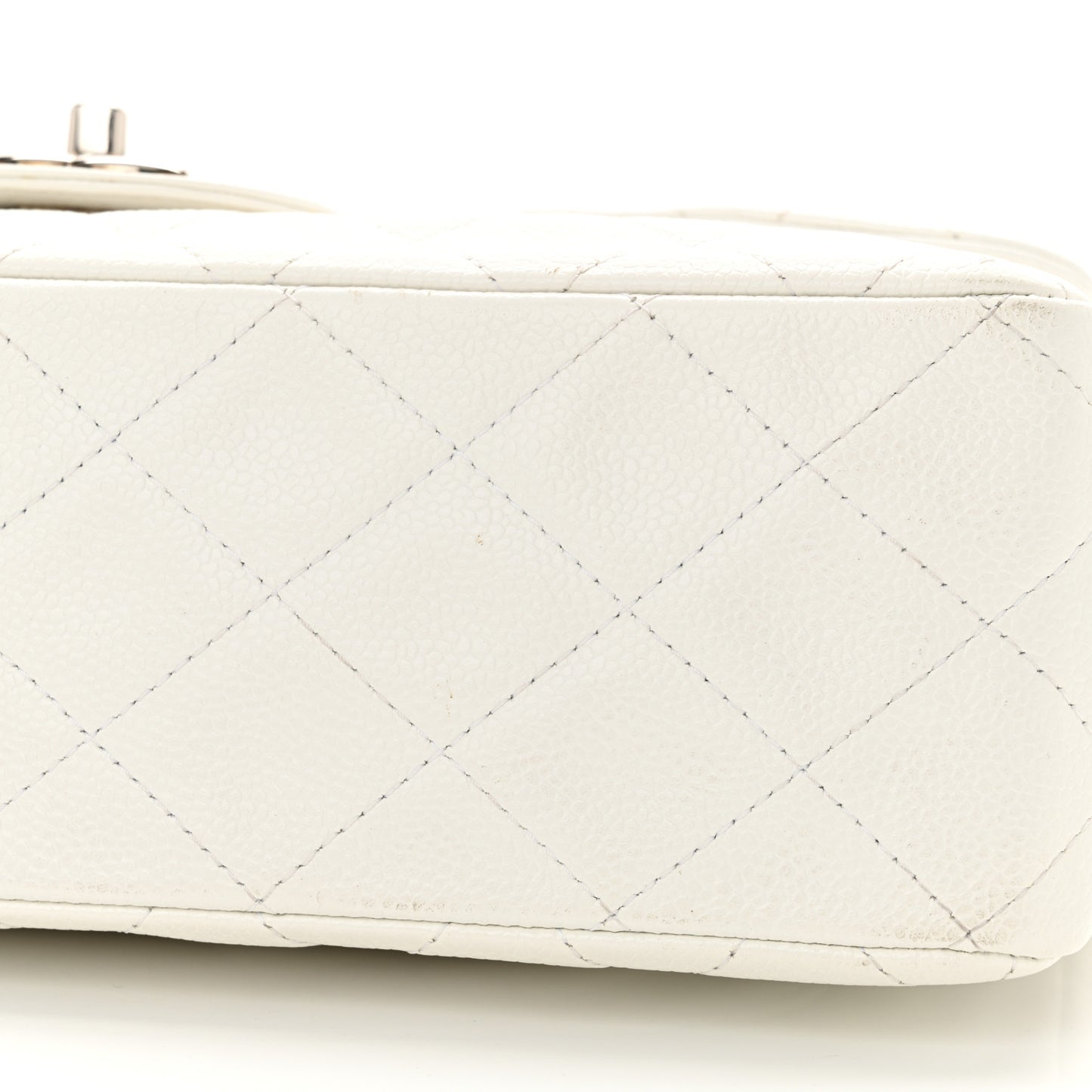 Caviar Quilted Jumbo Single Flap White