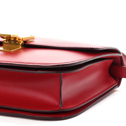 Celine Box Calfskin Medium Classic Box Flap Bag Red 10 of 14