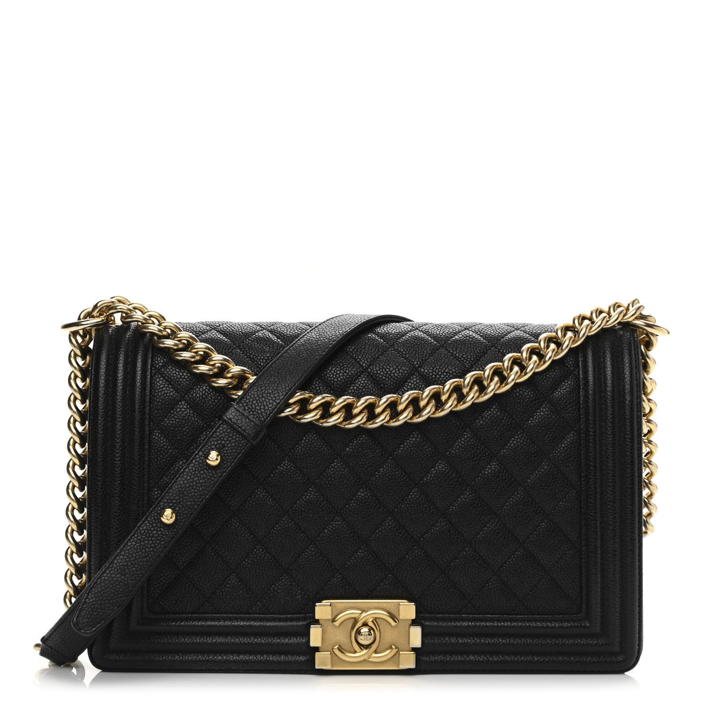 Caviar Quilted New Medium Boy Flap Black