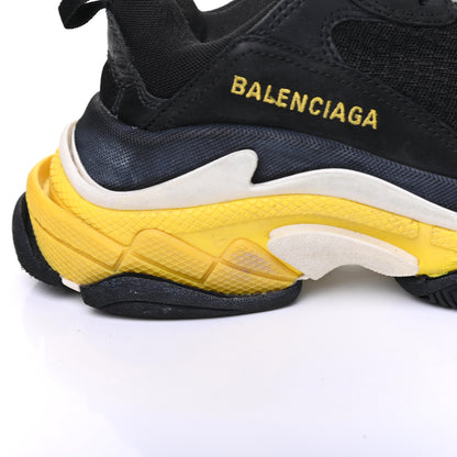 Balenciaga Fabric Mesh Womens Triple S Sneakers 37 Black Yellow 14 of 24