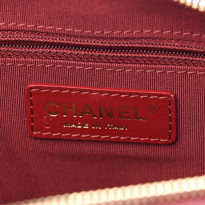 Chanel Calfskin Quilted CC Medium Vanity Case Dark Red 6 of 9