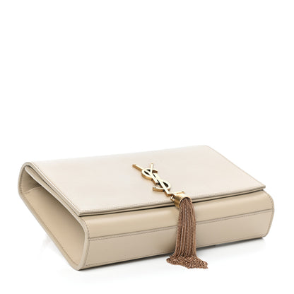 Saint Laurent Smooth Calfskin Medium Classic Monogram Kate Tassel Satchel Sea Salt 4 of 8