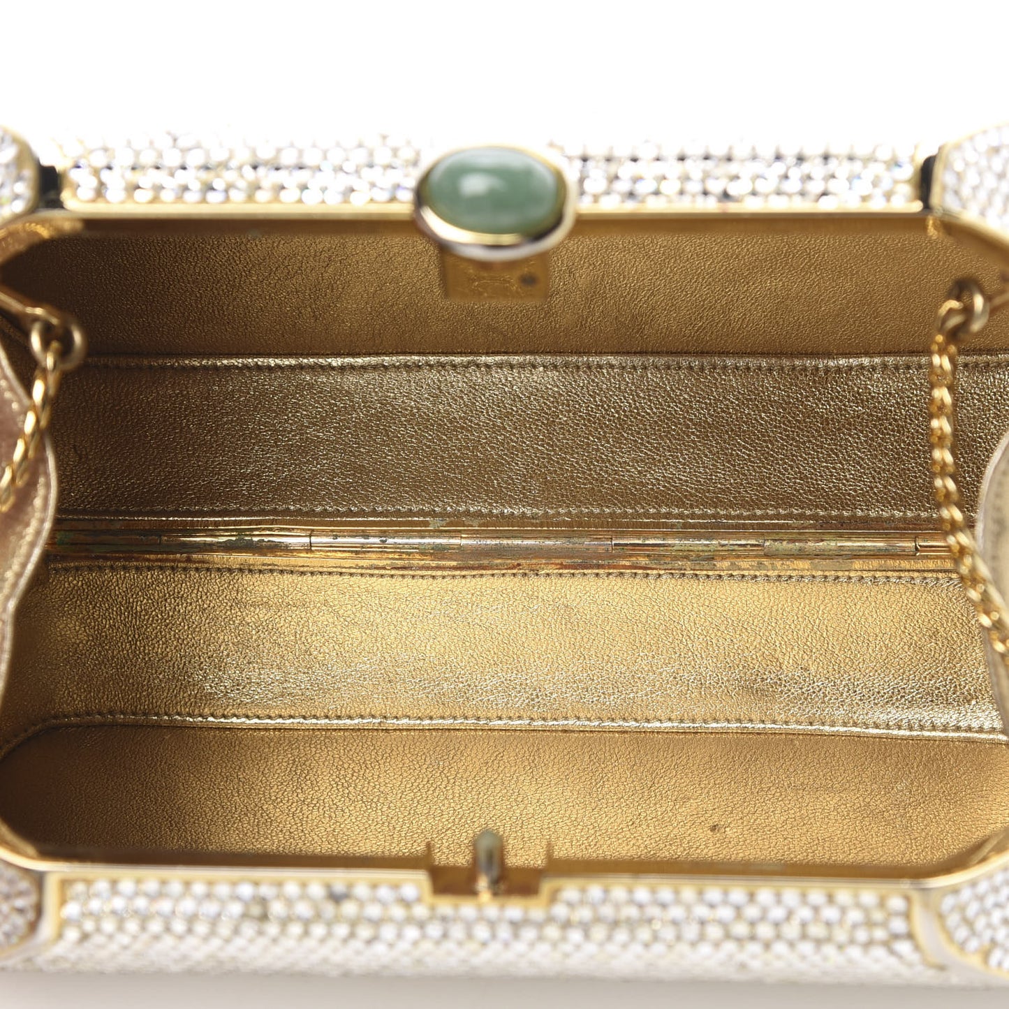 Swarovski Crystal Minaudiere Clutch Gold Silver
