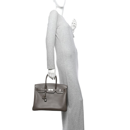 Hermes Epsom Candy Birkin 35 Etain Bleu Thalassa 2 of 12