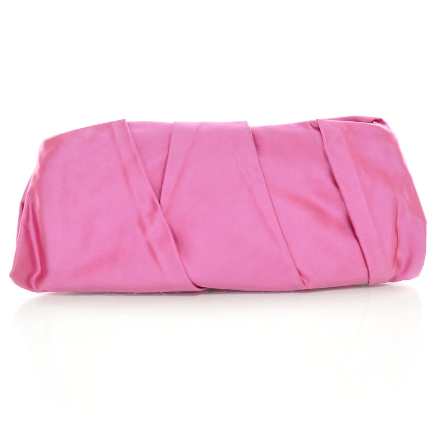 Satin Framed Evening Bag Pink
