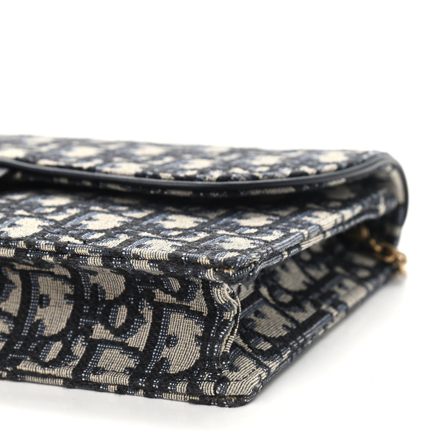 Christian Dior Oblique Saddle Chain Pouch Blue 8 of 8