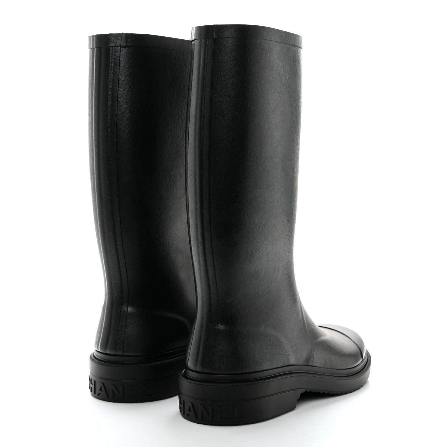 Chanel Caoutchouk CC High Boots 40 Black 4 of 9