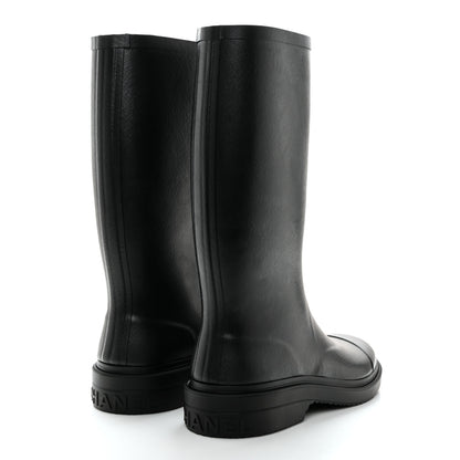 Chanel Caoutchouk CC High Boots 40 Black 4 of 9