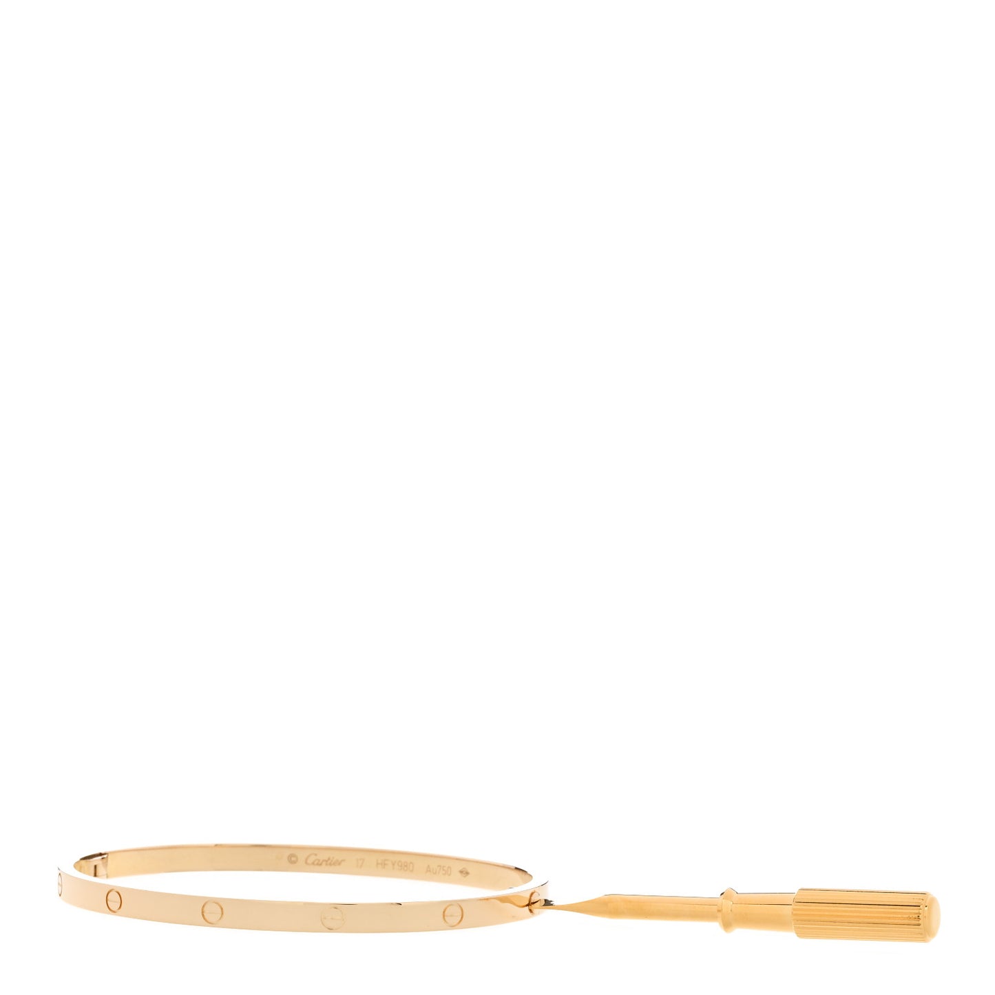 18K Yellow Gold Small LOVE Bracelet 17