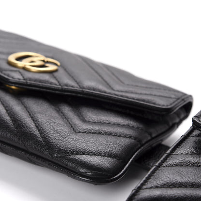 Gucci Calfskin Matelasse GG Marmont 2.0 Multi Belt Bag 85 34 Black 10 of 17