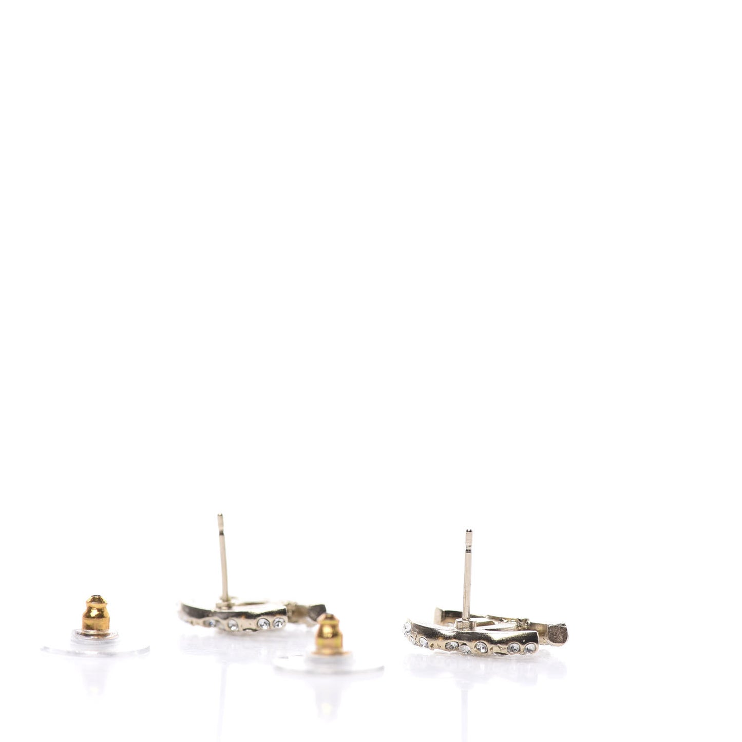 Crystal CC First Class Stud Earrings Gold