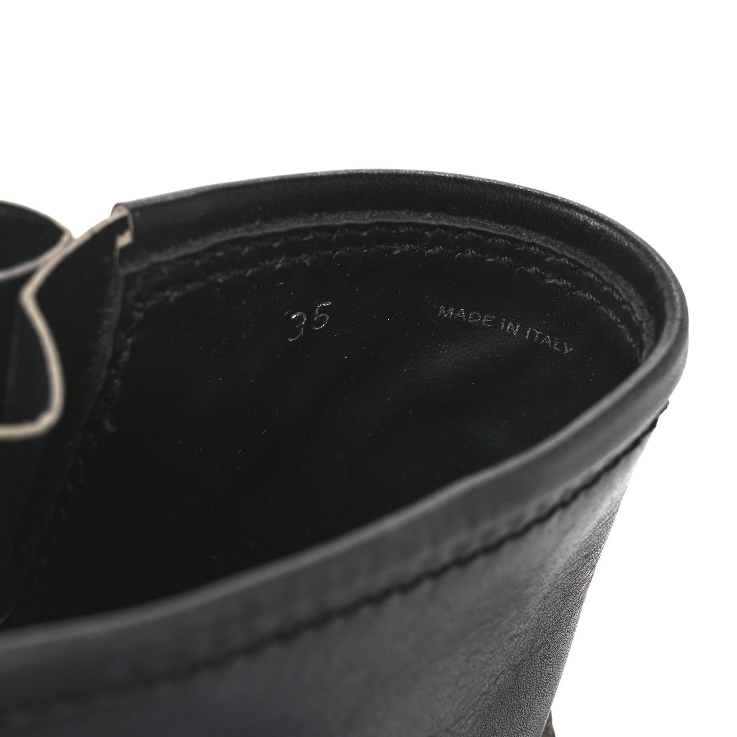 Calfskin Harness Engineer Boots 35 Black