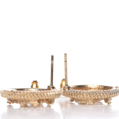 Chanel Pearl CC Round Earrings Gold 3 of 5