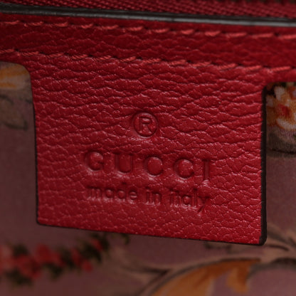 Gucci Calfskin Snakeskin Studded Small Ottilia Top Handle Bag Hibiscus Red 7 of 13