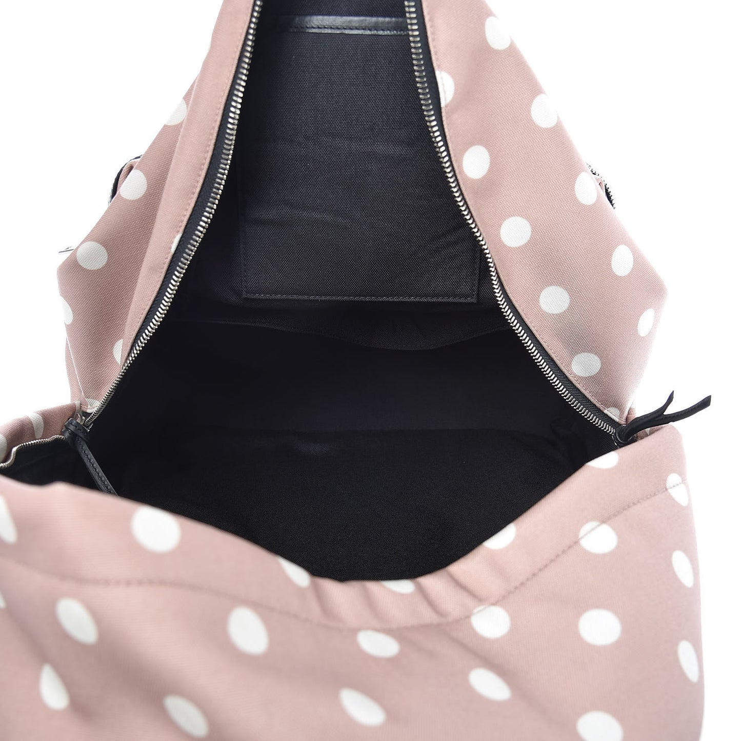 Canvas Polka Dot Print City Backpack Red Powder