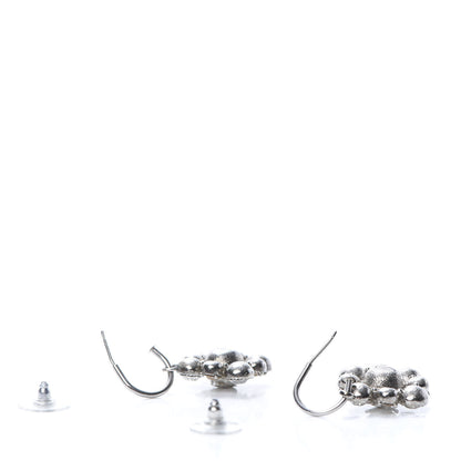 Chanel Crystal CC Dangle Earrings Silver 3 of 4