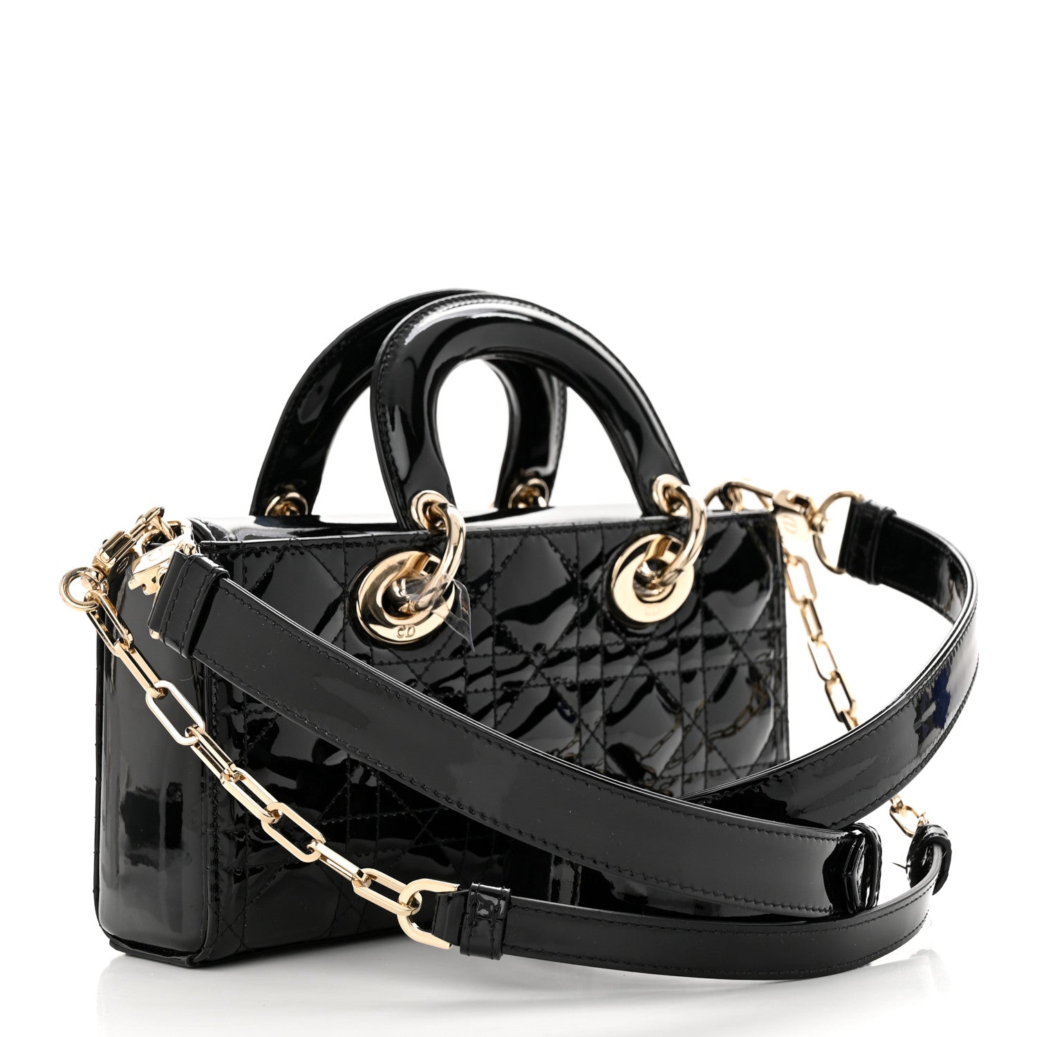 Christian Dior Patent Cannage Small Lady D-Joy Black 3 of 11