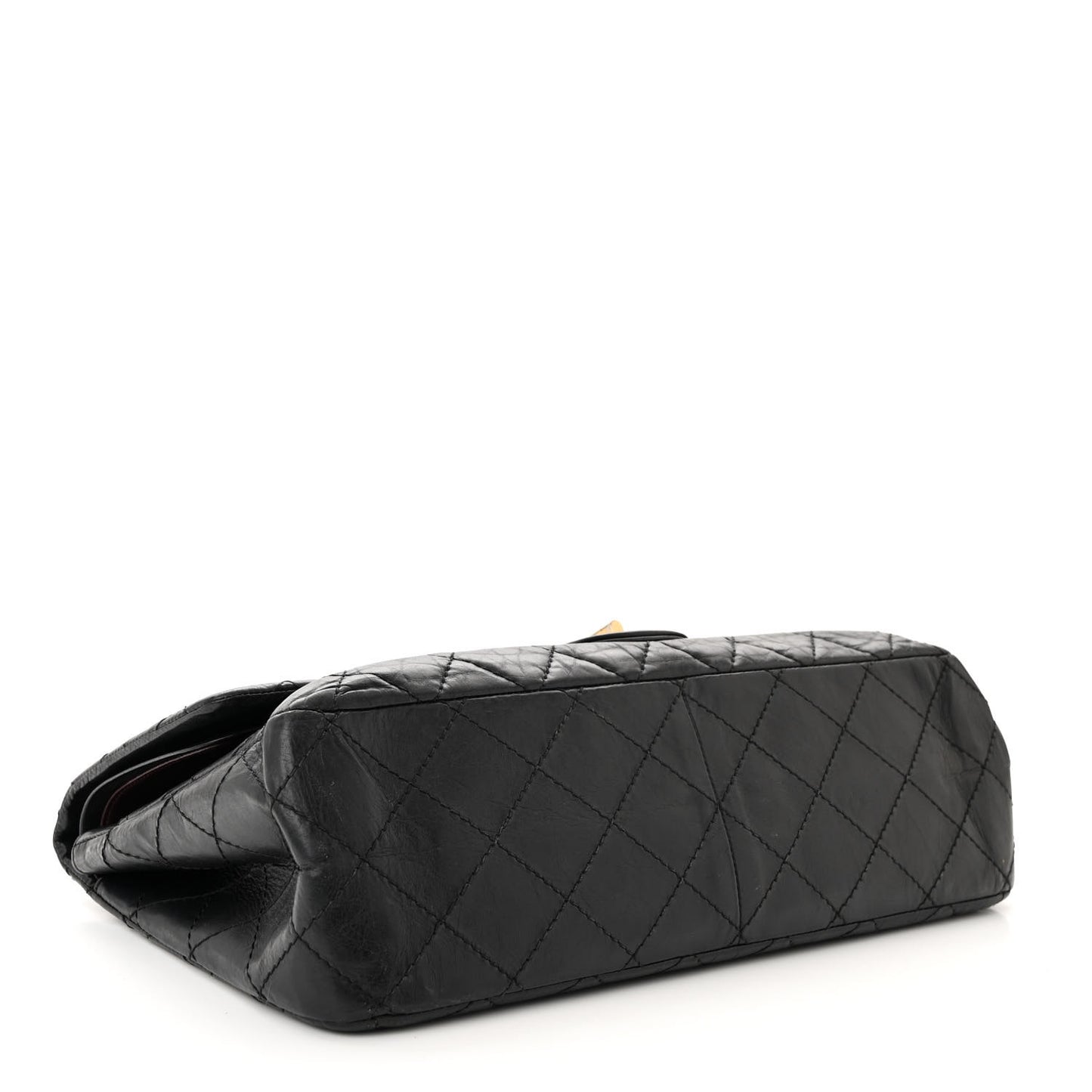 Aged Calfskin Quilted 2.55 Reissue 227 Flap Black