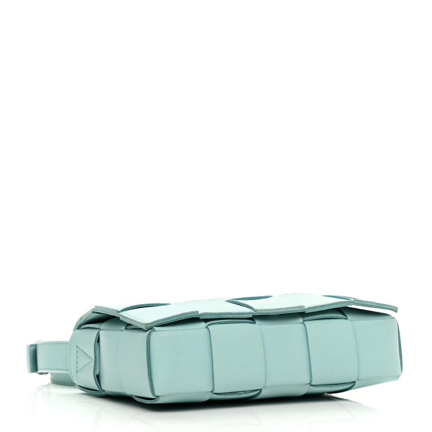 Lambskin Maxi Intrecciato Cassette Crossbody Bag Ice
