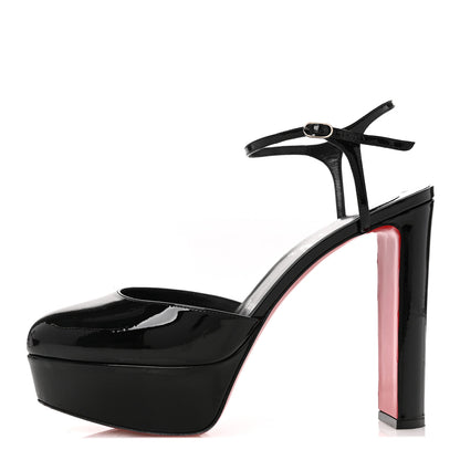 Christian Louboutin Patent Loo 130 Platform Sandals 40.5 Black 1 of 8