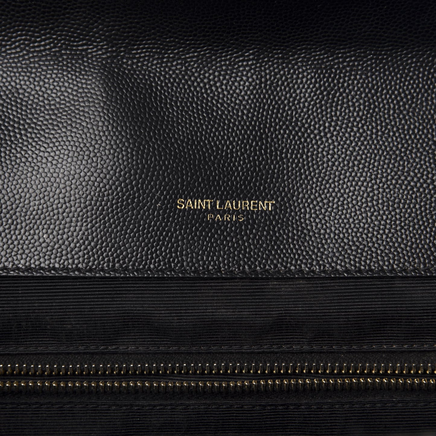 Grain De Poudre Matelasse Chevron Large Monogram Satchel Black