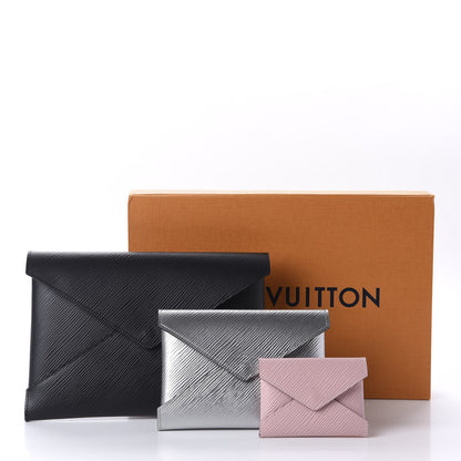 Louis Vuitton Epi Kirigami Pochette Set Black Silver Rose Ballerine 12 of 12
