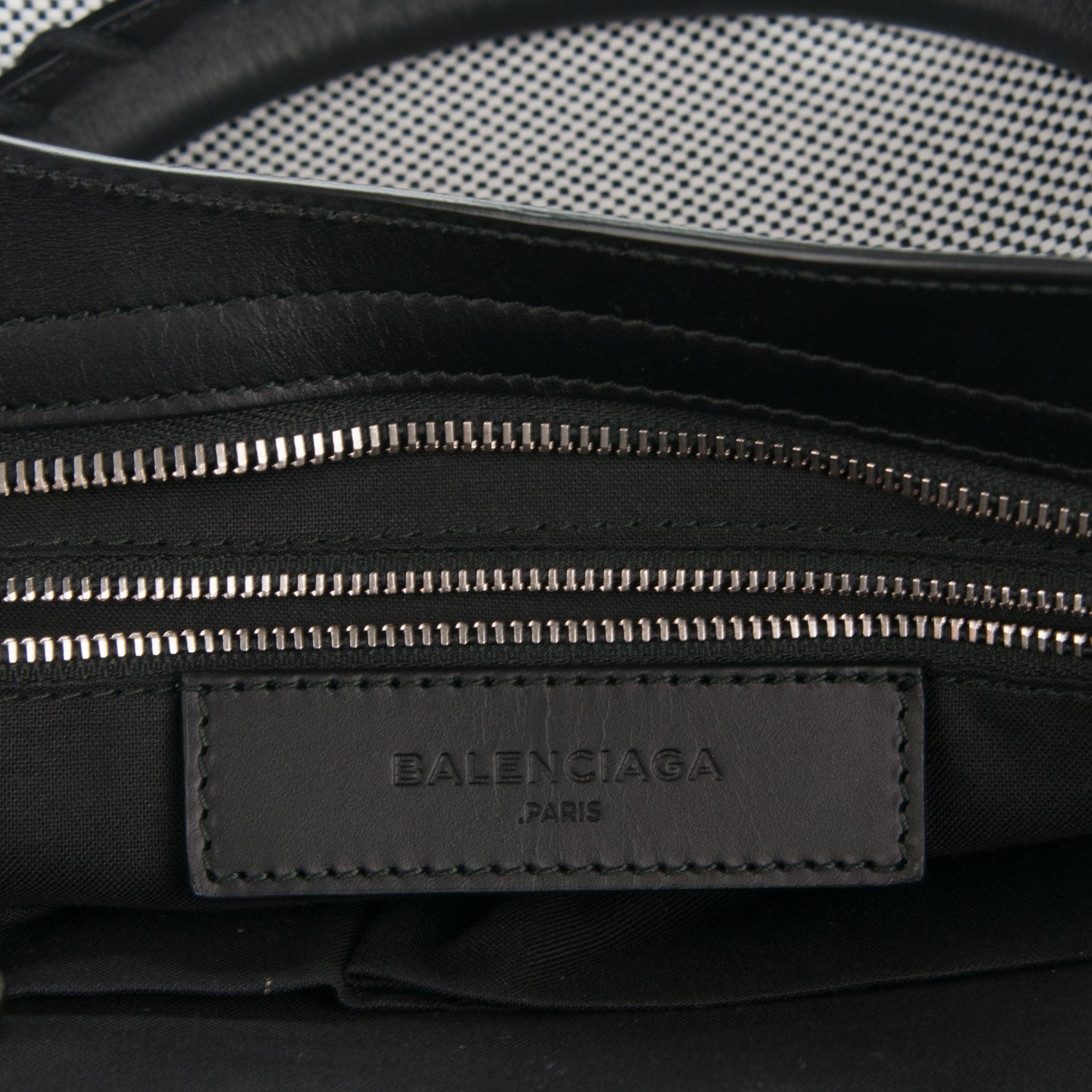 Balenciaga Calfskin Twill Classic Hardware Perforated City Black White 6 of 7