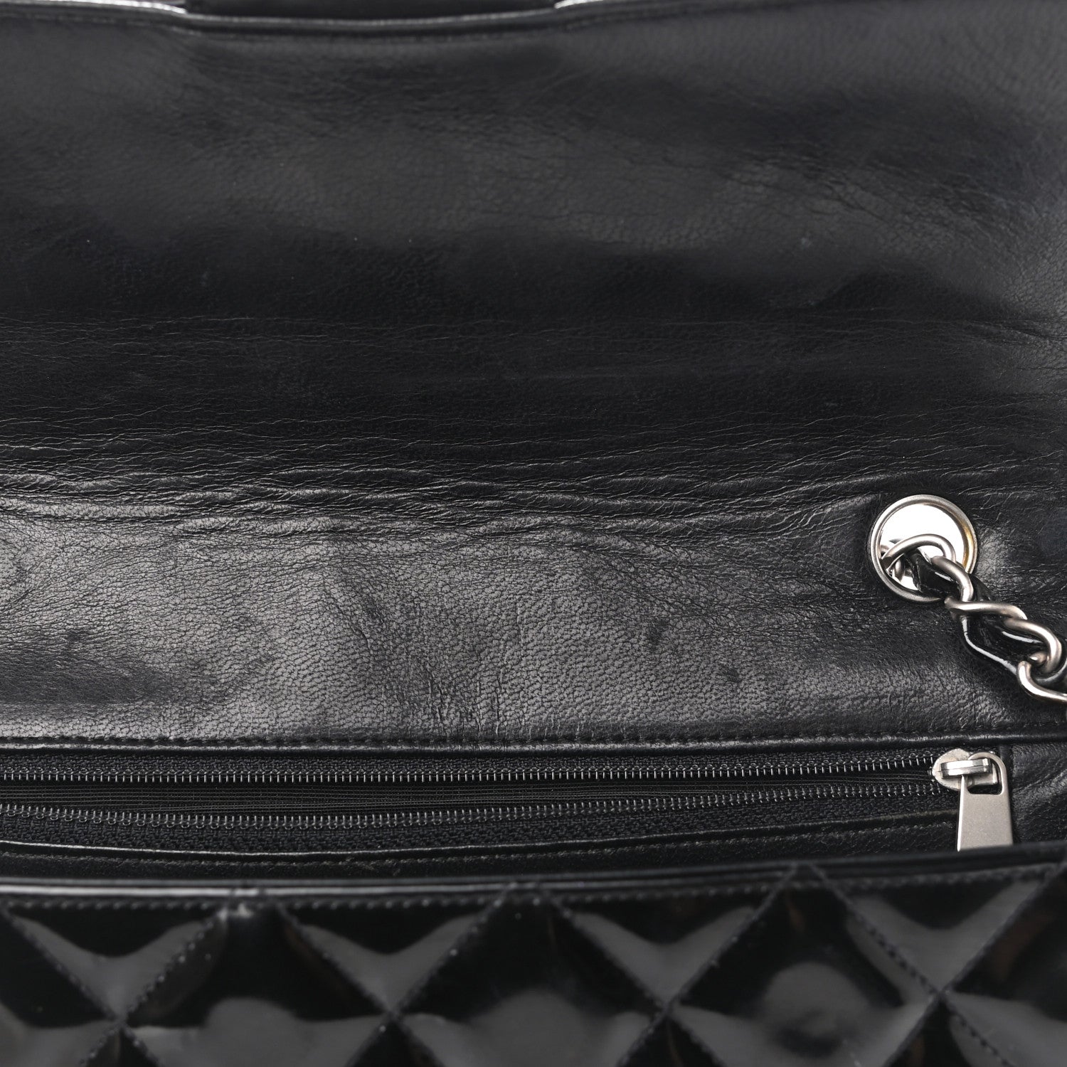 Chanel Patent Quilted Medium Single Flap Black 10 of 10