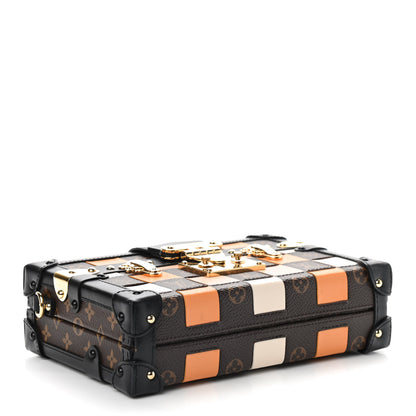 Louis Vuitton Monogram Tressage Petite Malle Beige White Orange 4 of 9