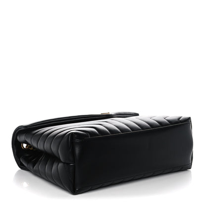 Saint Laurent Calfskin Y Quilted Monogram Medium Loulou Chain Satchel Black 4 of 12