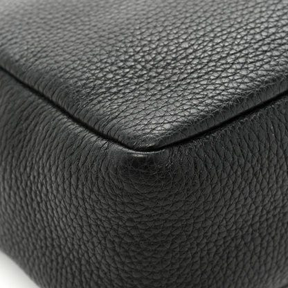 Prada Vitello Daino Soft Medium Double Zip Shoulder Bag Black 10 of 14