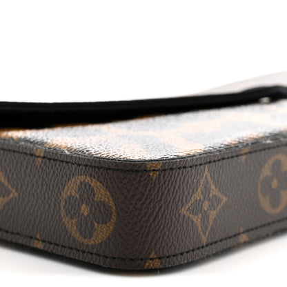 Louis Vuitton Monogram Animal Print Pochette Felicie Chain Wallet 10 of 11
