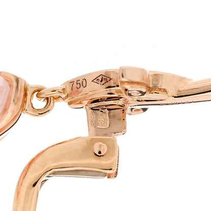 Cartier 18K Pink Gold Diamond Rose Quartz Inde Mysterieuse Earrings 5 of 7