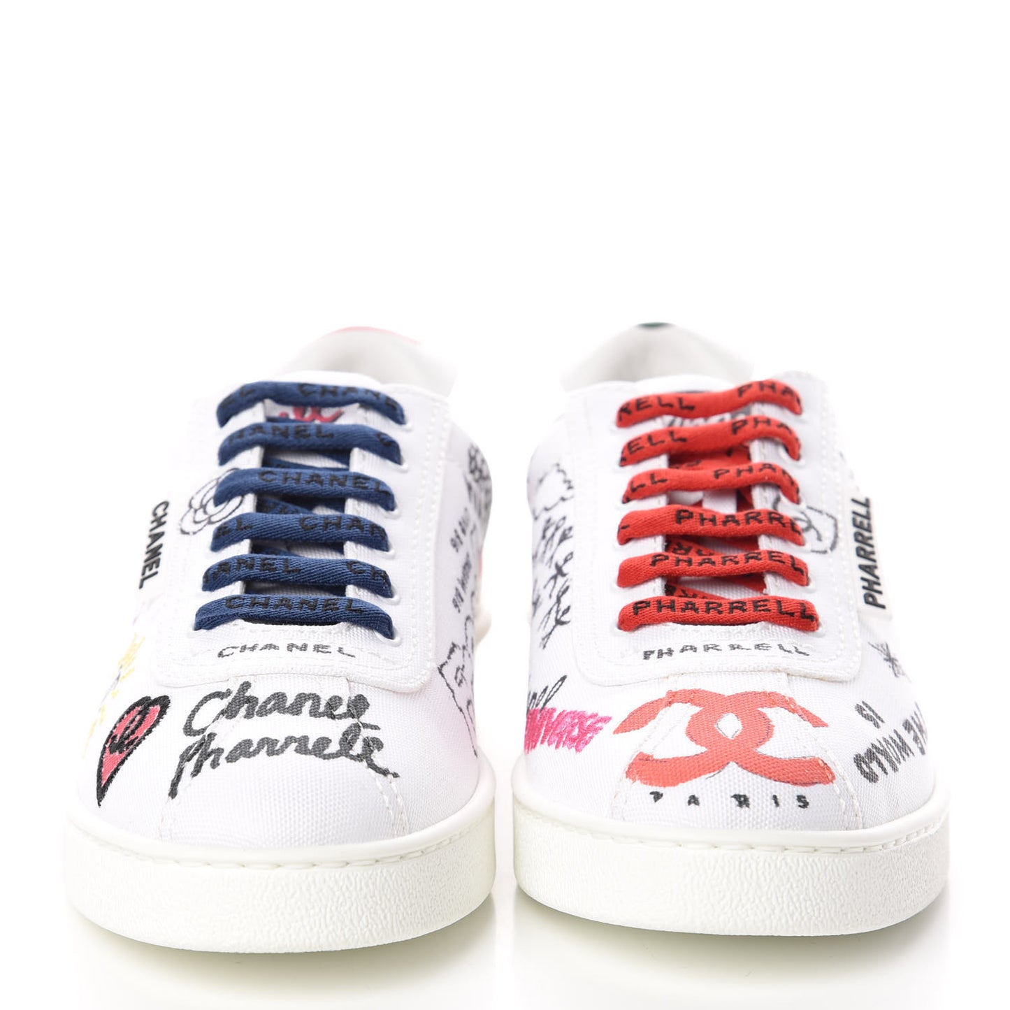 x Pharrell Williams Calfskin Womens Sneakers 38 White