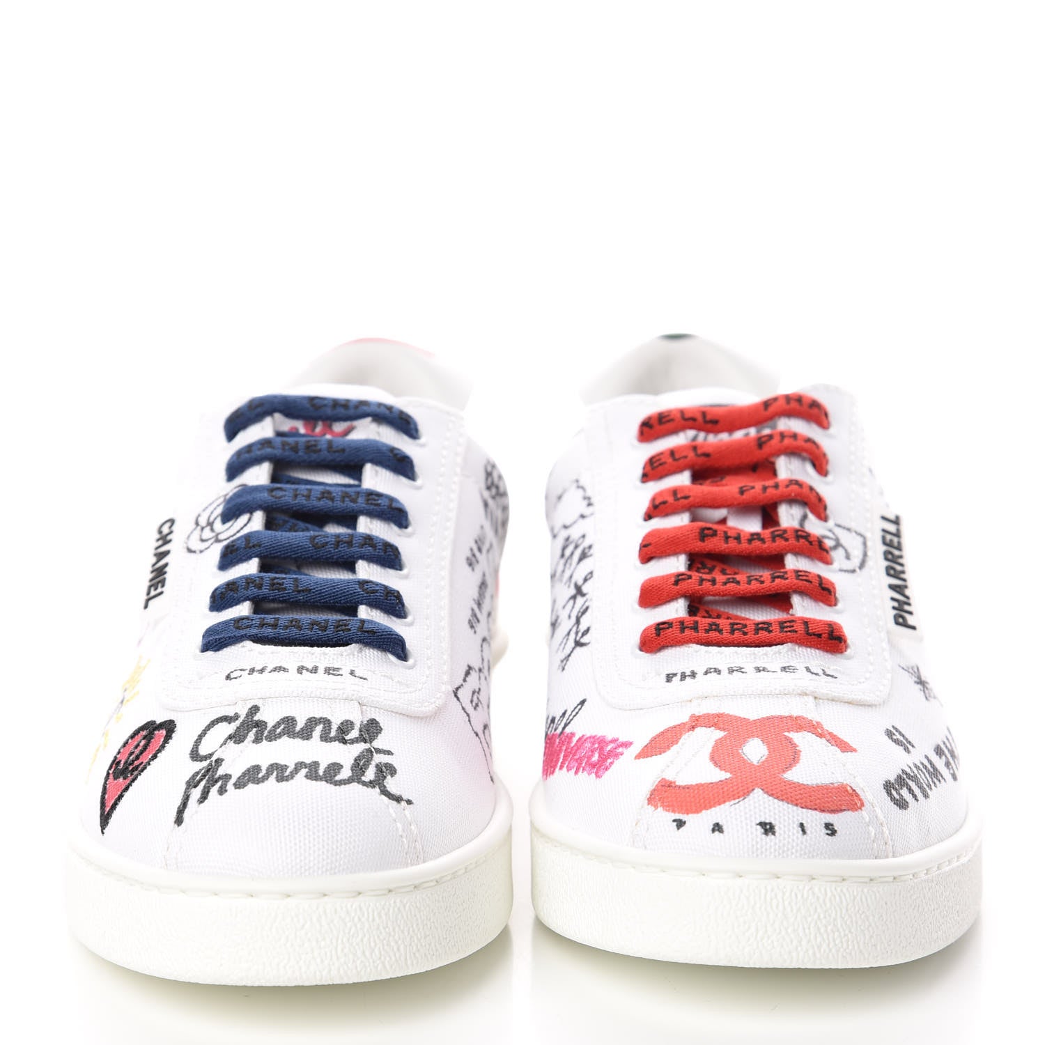 Chanel x Pharrell Williams Calfskin Womens Sneakers 38 White 2 of 11