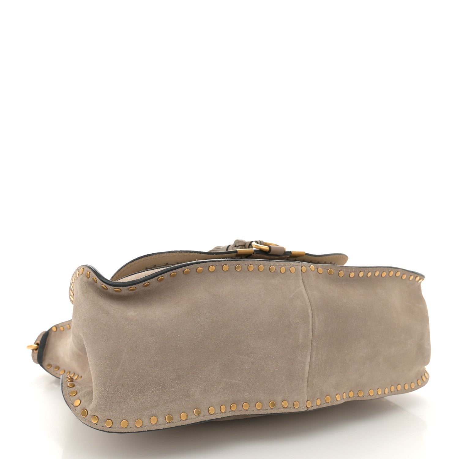Chloe Suede Calfskin Braided Medium Marcie Satchel Motty Grey 4 of 13