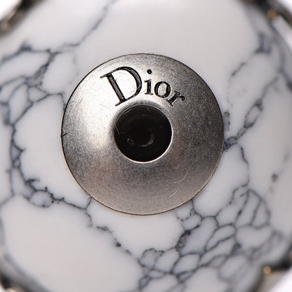 Christian Dior Marble Mise En Dior Tribal Bee Earrings White 5 of 5
