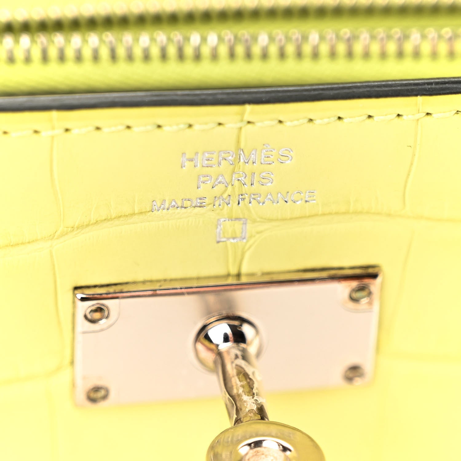 Hermes Matte Alligator Kelly To Go Wallet Jaune Bourgeon 6 of 10