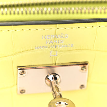 Hermes Matte Alligator Kelly To Go Wallet Jaune Bourgeon 6 of 10