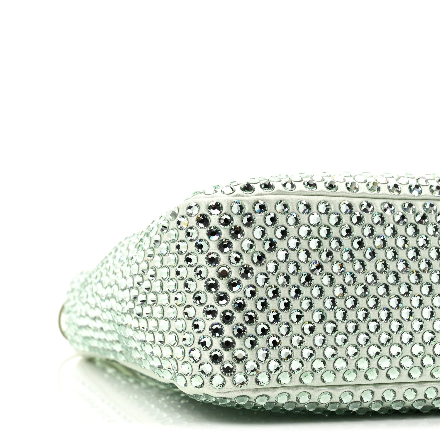 Prada Satin Crystal Mini Re-Edition 2000 Bag Acqua 8 of 9