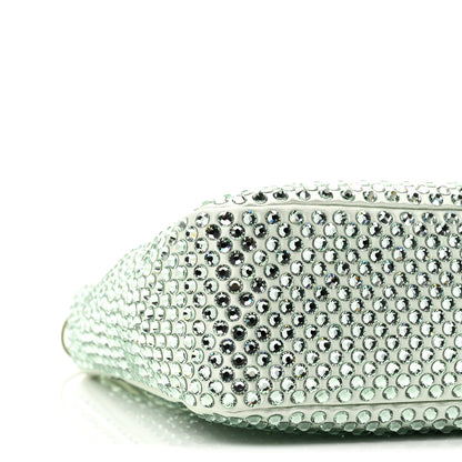 Prada Satin Crystal Mini Re-Edition 2000 Bag Acqua 8 of 9