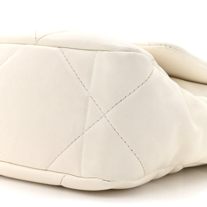 Chanel Lambskin Quilted Medium Chanel 19 Flap White 10 of 16