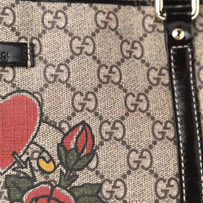 Gucci GG Plus Monogram Tattoo Heart Medium Joy Tote Dark Brown 10 of 14