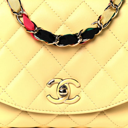 Chanel Lambskin Mixed Fibers Quilted Cocovado Flap Yellow 7 of 9