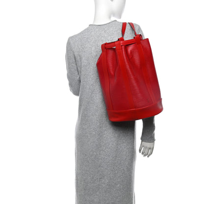 Louis Vuitton Epi Randonnee PM Castillan Red 2 of 11