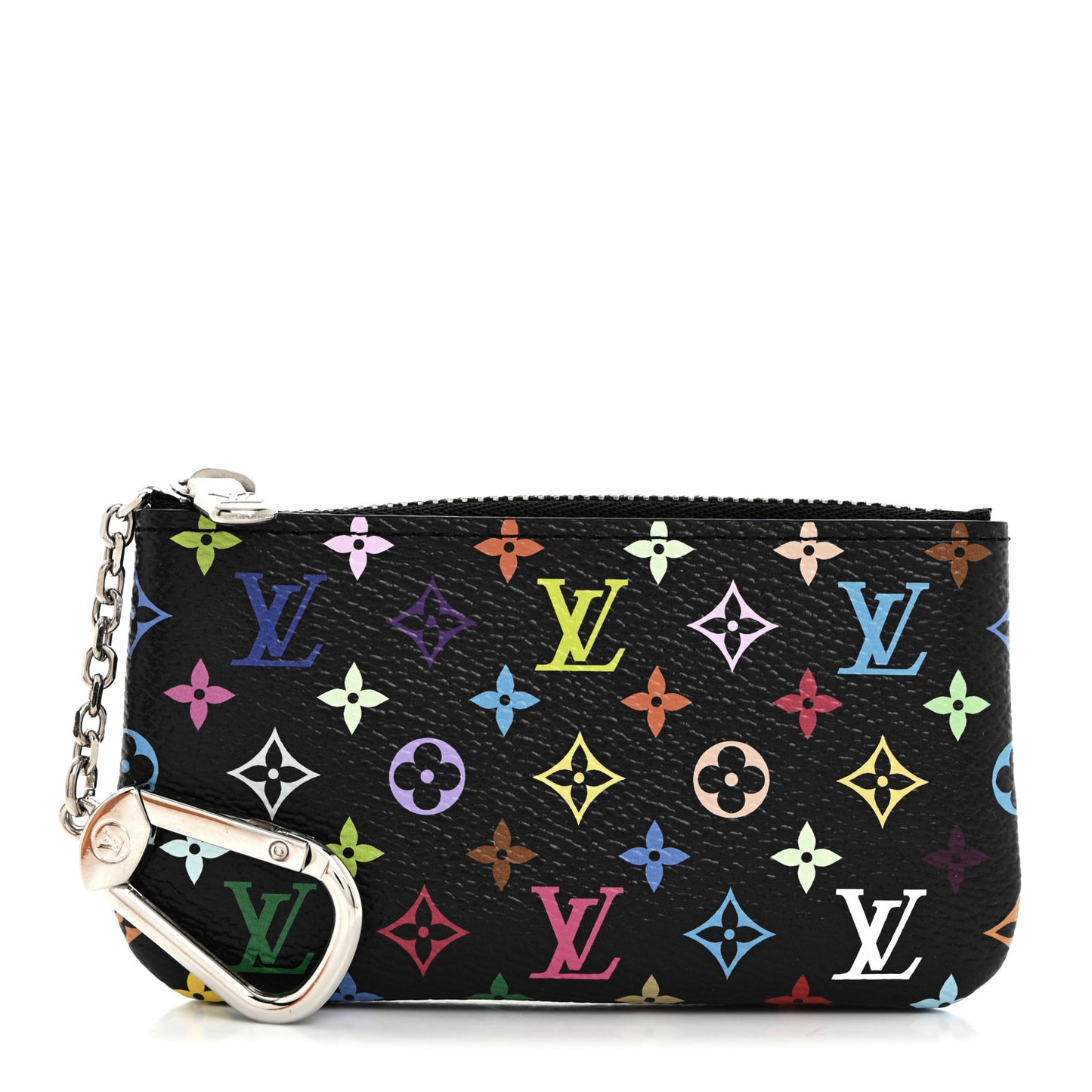 LV X TM Monogram Multicolor Key Pouch Black