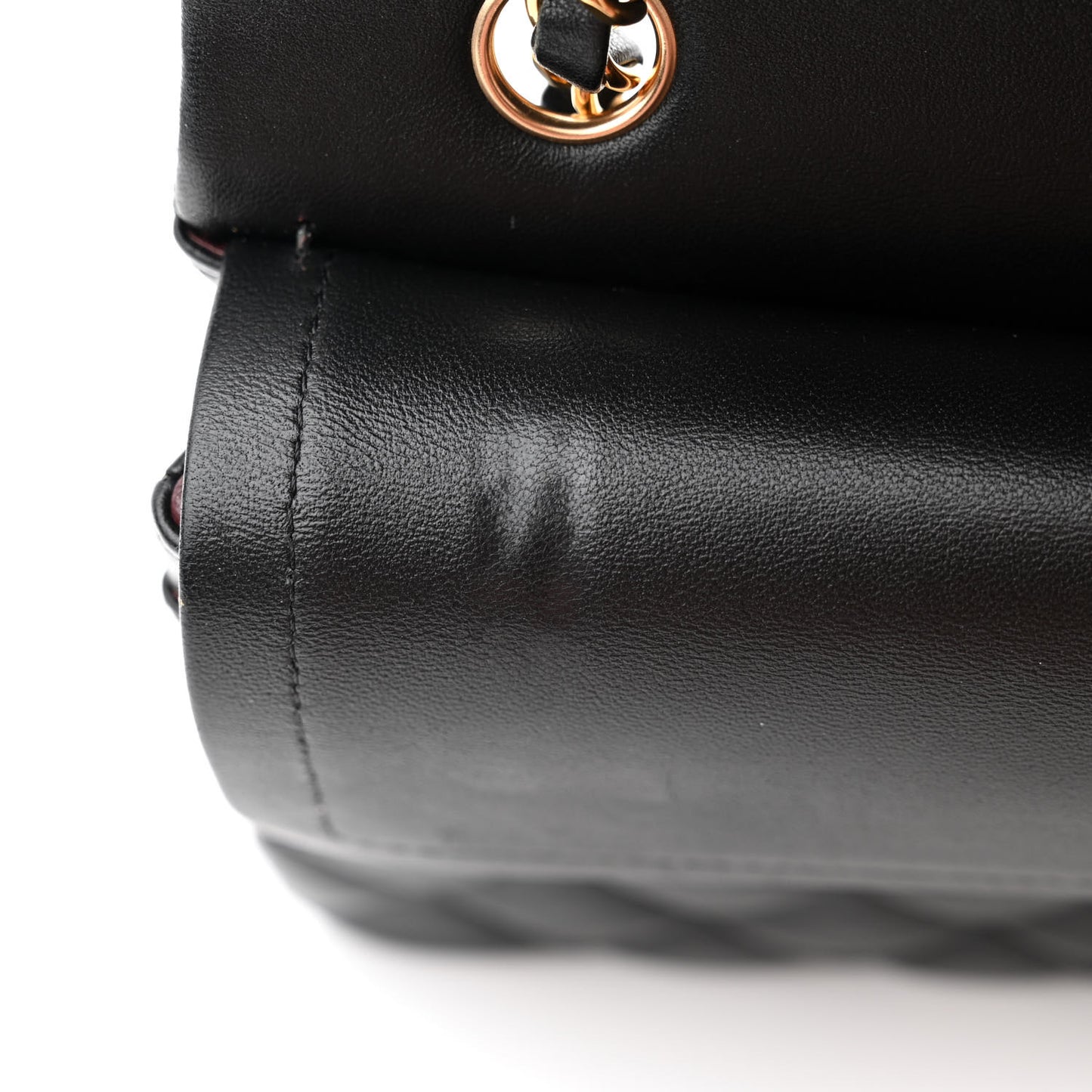 Lambskin Quilted Small Double Flap Black