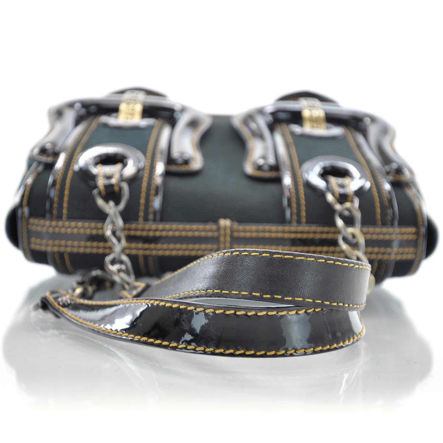 Fendi Toile Patent B Bag Black 5 of 10