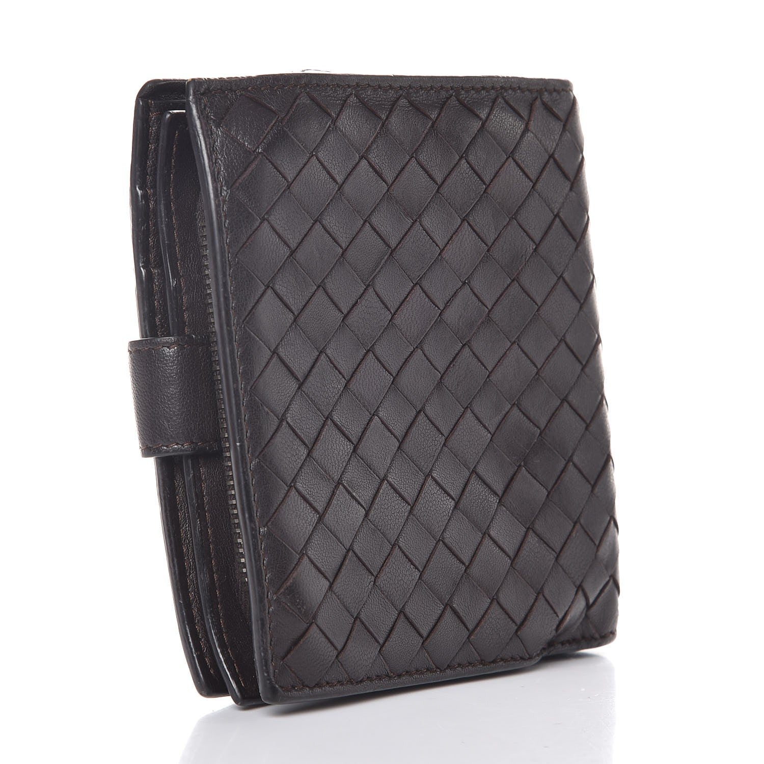 Bottega Veneta Nappa Intrecciato French Flap Wallet Ebano 3 of 11